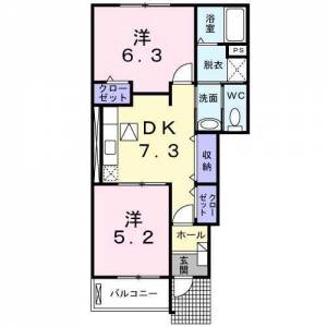 フィオーレⅡD 101の間取り画像