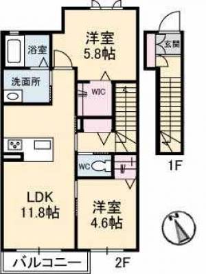 フェリシードさおの森 203の間取り画像