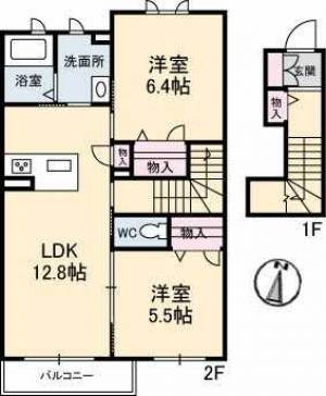 シャーメゾンドリーミオA棟 203の間取り画像