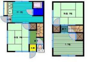 西喜光地借家 Sの間取り画像