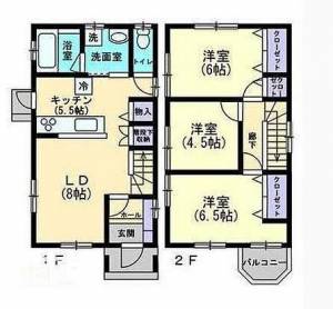 河内町戸建て 1の間取り画像