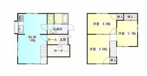 西連寺町貸家　西側 の間取り画像