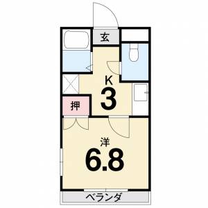  桑原マンション 102の間取り画像