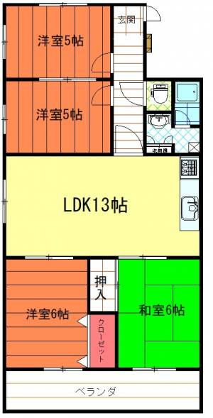 空港中央ビル 601の間取り画像