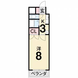 サンピア桑原 302の間取り画像