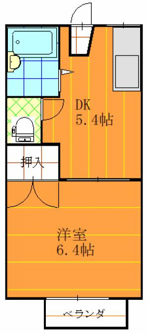 メゾンまつやま 206の間取り画像