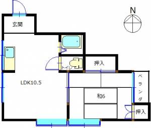 サザン辻町 301の間取り画像