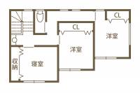 かっこよさも住みやすさも両立した家で
ゆとりある家族の暮らしを楽しむ 2F間取り図