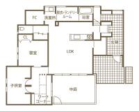 心が動いた憧れの住まいのように
機能的で快適な暮らしを美しく描いて 1F間取り図