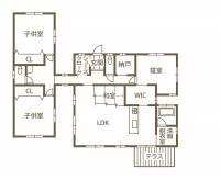 回遊式動線で心地いい住空間家族が住みやすい家を目指して 1F間取り図