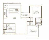 中心市街地でこの広さ、この開放感！明るくのびのび、家族がつながる家 2F間取り図