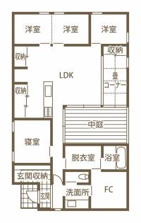 暮らしも心も整うシンプルライフ
豊かな日常を描く住まいで楽しく子育て 1F間取り図