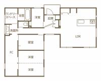 高性能×デザインで描いた家族の居場所
求める以上のものが豊かな形になって 1F間取り図