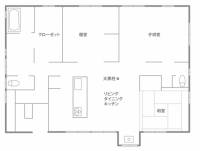 OMソーラー＆薪ストーブで自然エネルギー＋森の木と太陽と暮らす、楽しい平屋。 1F間取り図