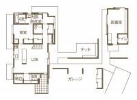 建築家 伊礼智氏設計のモデルハウス
新シリーズ「いやしのいえZen」誕生 1F間取り図