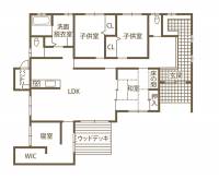 日本家屋を手がける技術とモダンなデザインの融合 1F間取り図