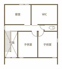 考え抜かれた動線とデザインを併せ持つ
コスパの高いパッケージハウス 2F間取り図