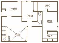 家事ラク動線が団らんを創り出す
家族みんなが笑顔になる家 2F間取り図