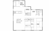 地元愛媛県産で建てた純粋無垢な木の家 1F間取り図