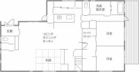 愛媛県産の無垢材で建てるユニバーサルデザインの家 1F間取り図