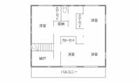 日本建築の安心感 柱の多い家 2F間取り図