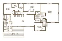 暮らしも、仕事も 住まう人の夢を叶える家 1F間取り図