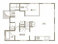 五感を全開にして自然を感じる 美しい風景になじむ家 1F間取り図