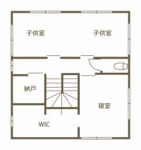 五感を全開にして自然を感じる 美しい風景になじむ家 2F間取り図