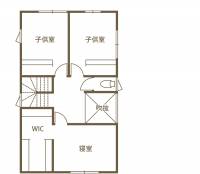 動線にこだわった 家事が楽しくなる家 2F間取り図