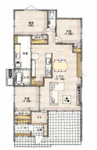 木田郡三木町平木 木田郡三木町平木 一戸建 LB平木Ⅱ　F号地モデルハウス(建築中)の間取り