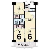 高松市桜町1丁目 桜町マンション 809号室の間取り