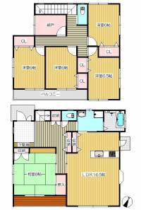 丸亀市川西町南1492番地6 丸亀市川西町南 一戸建 の間取り