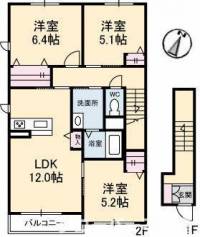 香川県丸亀市川西町北グリーンメゾン 203号室の外観