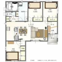 高松市川部町 高松市川部町 一戸建 ◎川部町広いリビングの平屋の間取り