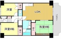 高松市桜町1丁目7-5 桜町マンション 202の間取り