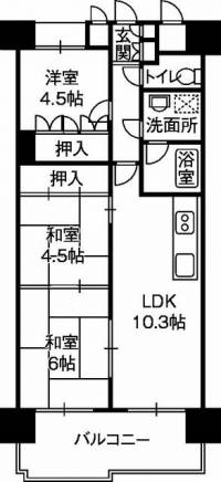 香川県高松市多賀町３丁目朝日プラザ高松多賀町 403号 3LDK の外観