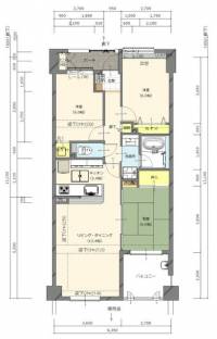 香川県高松市屋島西町 ダイアパレス屋島五番館 103 3LDK の間取り