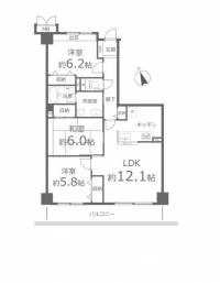 香川県高松市楠上町１丁目高松市 楠上町１丁目 (栗林駅) 6階 3LDK の外観