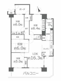 香川県高松市上之町３丁目高松市 上之町３丁目 (三条駅) 3階 4LDK の外観