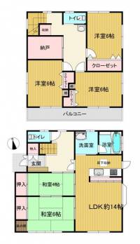 香川県高松市伏石町 高松市伏石町 一戸建 の間取り