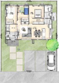 丸亀市津森町字菰池809番23 丸亀市津森町 一戸建 プラスタウン津森５号地モデルハウスの間取り