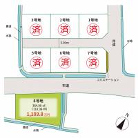 丸亀市郡家町字地頭 丸亀市郡家町 ８号地の区画図