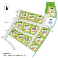 高松市国分寺町新名字上沖 高松市国分寺町新名 13号地の区画図