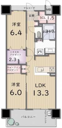 高松市今里町375 アルファステイツ今里町 の間取り