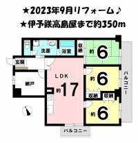 松山市千舟町6丁目 シャンボール千舟 の間取り