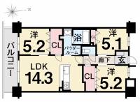 南国市篠原東野1774-1 アルファスマート南国Ⅲ G-507の間取り