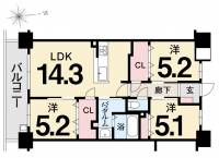 南国市篠原東野1774-1 アルファスマート南国Ⅲ H-708の間取り