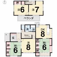 伊予郡砥部町原町289 伊予郡砥部町原町 一戸建 の間取り