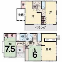 今治市宮ケ崎771-13 今治市宮ケ崎 一戸建 の間取り