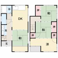 伊予郡砥部町高尾田614 伊予郡砥部町高尾田 一戸建 高尾田　昭和48年築　中古住宅の間取り